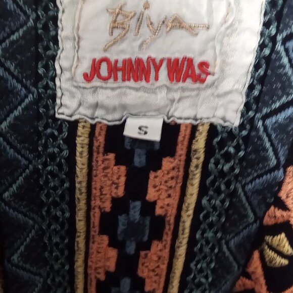 Johnny Was navy blue embroidered maxi dress in women's size small - Picture 4 of 8